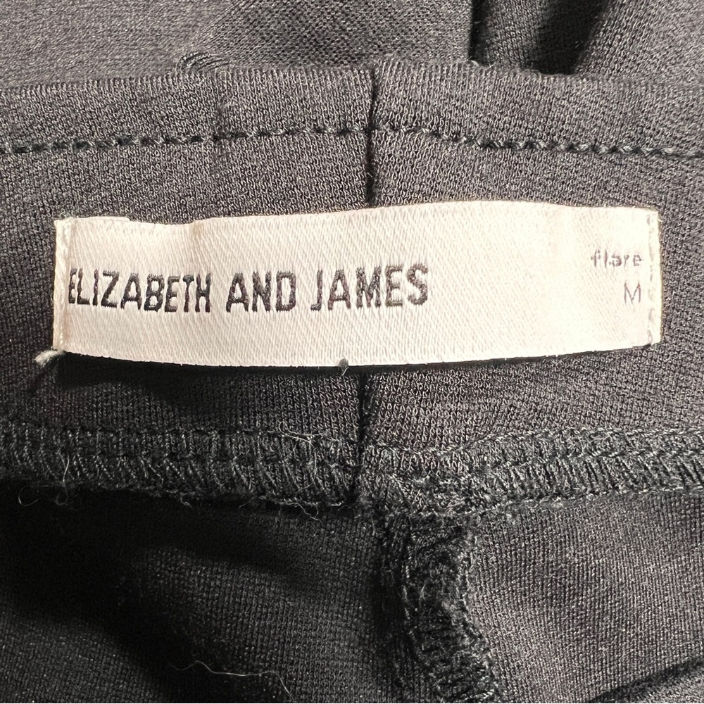 Elizabeth and James Black Front Seam, Stretch, Flare Dress Pants, Size Medium - Picture 6 of 8